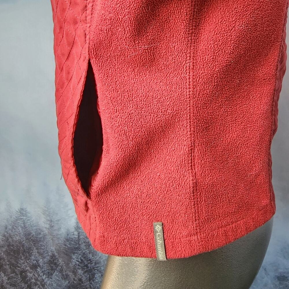 Columbia Quilted Fleece Mock Neck Vest | Women's Medium - Picture 4 of 8